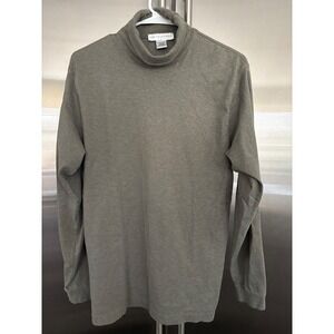 Saks Fifth‎ Avenue Turtleneck Long Sleeve Top Basic Layering Olive Green S